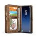 Produktbild Lobwerk Handyhülle für Samsung Galaxy S9 Plus SM-G965 6.2 Zoll Hülle Flip Case mit Kartenfächern Cover Geldbeutel Etui aus Kunstleder Schutzhülle Tasche Braun