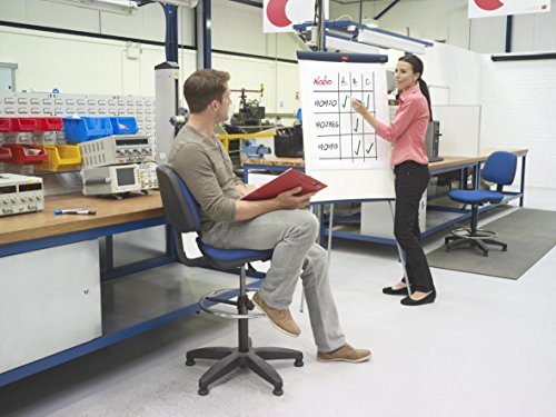 Nobo Nautile Flipchart and Non-Magnetic Drywipe Whiteboard with Blue Easel