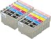 Produktbild 14-Stück Skia Tintenpatronen Epson Stylus Photo 79 1400 1410 1500 W P 50 PX 650 660 700 710 720 WD 730 800 800 FW 810 820 FWD 830 T 0791 0792 0793 0794 0795 0796 Tinten patronen