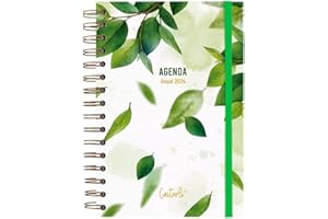 Casterli 84083 - Agenda Anual 2024 - Día página, tamaño A5 (CLEAR GARDEN)