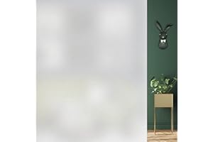 DIFIT Milchglasfolie,Fensterfolie Blickdicht,Milchglasfolie Selbstklebend Fenster Sichtschutzfolie Fensterfolien Non-Klebefolie Folie Sichtschutz Für Hause Badzimmer Büro (44.3X200CM)