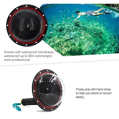 TELESIN-GoPro-Camera-Accessories-Dome-Port-Underwater-6-GoPro-Dome-Port-Cover-Case-with-Floating-Bobber-Handle-for-GoPro-HERO6-Hero-5-Black-TM051