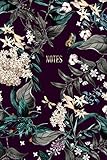Notes: Notizbuch Dark Romance | ca. DIN A5 (6x9''), dot grid, 108 Seiten, florales Vintage Design | für Notizen, Termine und Skizzen - Ideal als Organizer, Kalender, Semesterplaner, Journal by