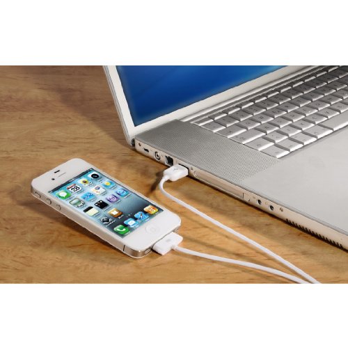 Hama USB-Lade- und Datenkabel für Apple iPhone 3G/3GS/4/4S und iPod, Apple MFI zertifiziert, 30-Pin auf USB-A-Stecker, Länge 100cm, Weiß - 2