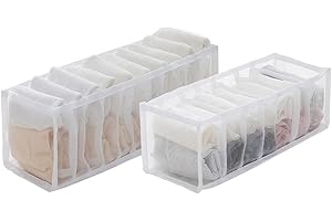 ZOKJSW Zmywalny organizer na ubrania do szafy, 2 szt. Widoczny składany organizer na ubrania do dżinsów