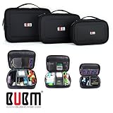 3 x BUBM MULTIPLE FUNCTION ACCESSORIES STORAGE CARRY BAG CASE USB cable memory card power cord battery storage mobile disk bag case Triple Set large, medium small