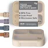 Citron Citron &Ccedil;atal ve Kaşıklı Bento Beslenme Kutusu Seti - Beige 1061015