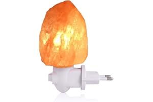 LEDGLE Lámpara de Sal de 10W Himalaya Luz de Sal con Enchufe de Pared, Sal Natural 220V, Bombilla Incandescente incorporada