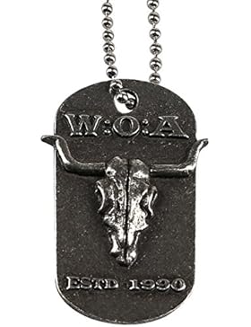W:O:A – Wacken Open Air Dogtag, Kette mit Bullenschädel Motiv und W:O:A Schriftzug, Maße ca. 2,7 x 4,5 cm, Länge...