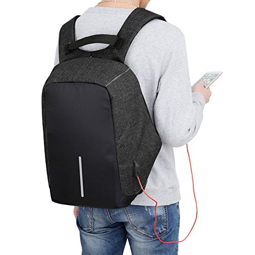 Nlyefa Business Laptop Rucksack mit USB Port f  r 13  4 Zoll Laptop Computer Arbeit Studenten Outdoor Reise Schwarz