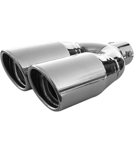 Embout Diamètre 3.8-5.7cm Embout D'Échappement Universel Rehomy - Acier Inoxydable, Diamètre 3,8-5,7 Cm, Finition Chromée Embout Acier Inoxydable Voiture