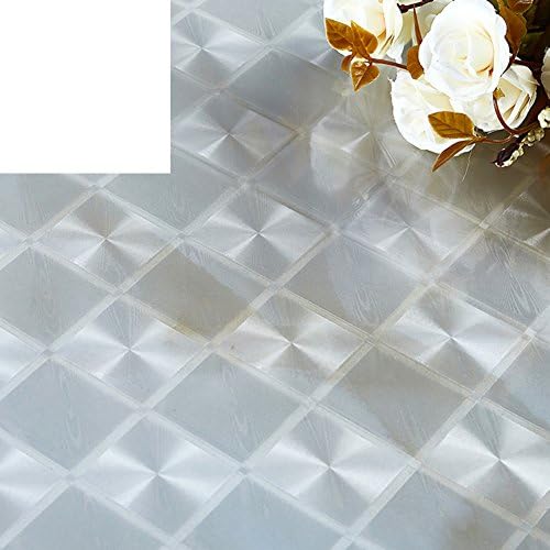 YYHSO PVC Soft Glass Round Table Cloth,Waterproof Oilproof Hot Continental Crystal Transparent Table Mat, Hot Pad-K diameter70cm(28inch)