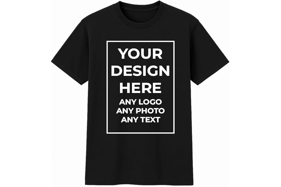 Custom T-Shirt Personalised with Your Photo Logo or Text - Adults & Kids Sizes - Custom Tee for Business, Stag Hen Party, Events, Gifts