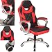 Produktbild RayGar Drehstuhl, gepolstert, Rennsitz-Design, für Gaming, Computer, Büro, Rot