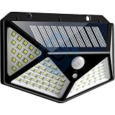 Gaman Solar LED Bah&ccedil;e Lambası, 100 LED Hareket Sens&ouml;rl&uuml; 13x9x5 cm, 3 Modlu G&uuml;neş Enerjili Solar Lamba, Dış Mekan Aydınlatma, 