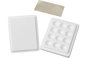 SDENSHI 24 Well Keramik Aquarellfarbenpalette Mischpalette mit Deckel Waschbar