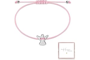 BOYATONG Schutzengel Armband Silber mit Verstellbarem Geflochtenem Seil - Engel Armbändchen als Kleine Weihnachtsgeschenke - Adventskalender Füllung Frauen & Mädchen Jungen, Kleinigkeiten für Adventskalender