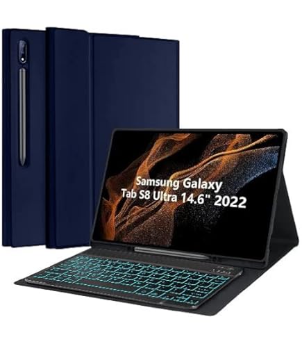 Samsung Original Bluetooth Tab S8 Ultra Keyboard Book Cover, Black