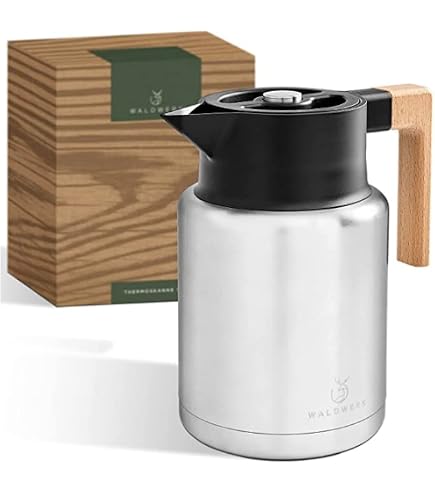 Théière Isotherme 1L DASIAUTOEM - Acier Inoxydable Avec Infuseur Et Thermomètre