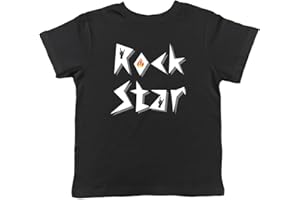 Shopagift Rock Star Kids T-Shirt Drums Guitar Rock n Roll Heavy Metal Childrens Tee Boys Girls