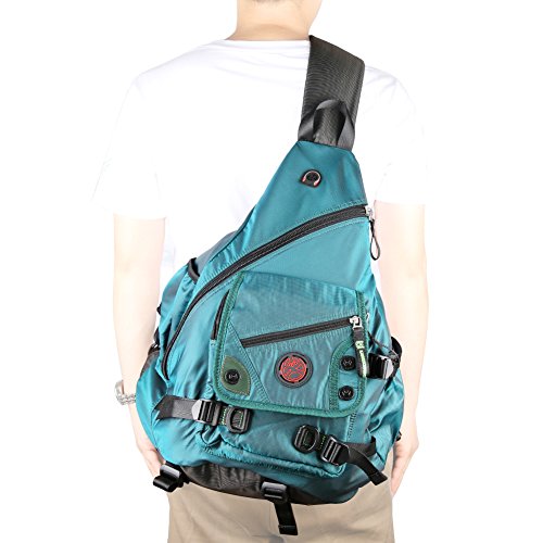 innturt Großer Sling Bag Laptop Rucksack Cross Body Messenger Bag Schulter Reise Rucksack blau seeblau X-Large - 8