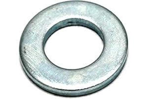 Merriway BH03679 - Arandelas planas de acero chapado en zinc brillante M8 (5/16 pulgadas), paquete de 100