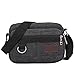 Produktbild Männer Canvas Mini Messenger Bag Mehrschicht-Schultertasche-Umhängetasche (Schwarz)