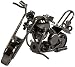 Produktbild Grinscard Handmade Motorradmodell im Retro Design - Matt Silbern ca. 16 x 8 x 7 cm - Detailgetreue Chopper Nachbildung