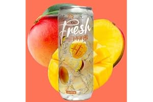 HEART FOR CARDS Packung - Fresh Drink 0.33ml - durchsichtige Dose + Heartforcards® Versandschutz (Mango, 12 Dosen)