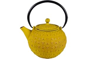 TABLE PASSION Trend'up - Théière en fonte 1 l avec fitre inox Octo jaune