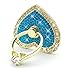 Samidy Universal Phone Ring Stand Holder UCLL Romantic Heart Crystal Finger Grip 360 Degree Rotating Ring Grip Cell Phone and Tablets Anti Drop Ring for iPhone iPad Samsung LG HUAWEI SONY (Blue)