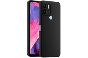 HULLIN Funda de Silicona Colorida para Teléfono, Adecuada para Redmi A1+ / Redmi A2+ / Poco C50 / Poco C51 (6.52") - Negro
