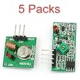 iHaosapce 5 Packs 433MHz RF Wireless Transmitter and Receiver Module Kits For Arduino Raspberry Pi …