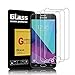 Produktbild Samsung Galaxy J3 2017 Panzerglas, [3 Stück] FIGEMN Samsung J3 2017 Schutzfolie 5.0 Zoll Härtegrad 9H, 5-Mal Verbesserte Gehärtetes Glas, [Blasenfreie Installation], Anti-Fingerabdruck