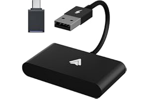 TENEVEAMO Adaptador Dongle Android Auto Wireless, Bluetooth, 5GHZ, Conexión Inalambrica Automática,Compatible Solo con Android Auto,Negro