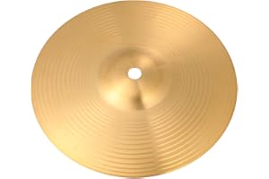 HEALLILY Healily Hi-Hat Becken Hi Hat Paar Trommeln Teil Musikinstrument Zubehör, Messing, goldfarben, 20 cm