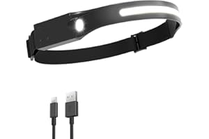 ‎PRISTAR Pristar Stirnlampe LED Wiederaufladbar, Kopflampe Stirnlampes Aufladbar USB 5 Modi COB Lampe Stirnband LED Gobeam 230 Headlamp Wasserdicht Kopf Licht Joggen Laufen, Camping, Gassi Gehen, Angeln