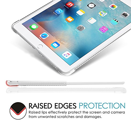 MoKo Hülle für iPad Pro 9.7 – Soft Flexible TPU Kristall Klar Schale Schutzhülle Stoßdämpfung Crystal Case Cover Durchsichtig für Apple iPad Pro 9.7 Zoll 2016 Modell Tablet, Transparent - 6