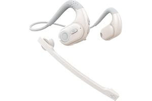 Giveet Bluetooth 5.3 Headset with Detachable Microphone, Wireless Headset w/DSP Noise Cancelling Mic for Phone PC Laptop, Open Ear Comfort Headphones for Office Home Working Driving Running, 12 Hrs