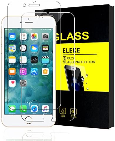 [2 Pack]ELEKE iPhone 7 Plus Screen Protector, 0.3 mm 9H Ultra Clear Premium Tempered Glass Screen Protector for iPhone7 Plus, Anti-Scratch and Bubble Free Installation