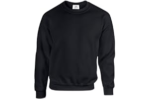 D&H CLOTHING UK Sweatshirt décontracté uni à col rond en molleton - Pour le travail, le sport, et les loisirs