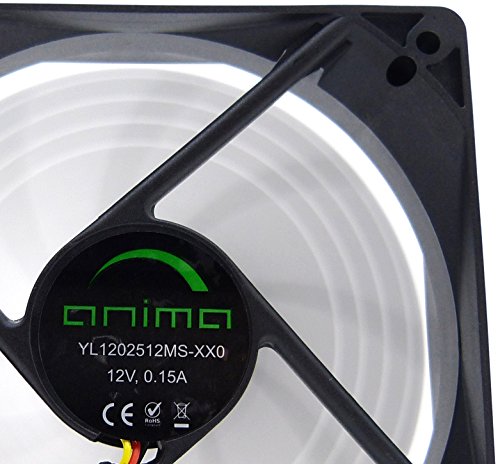 Tacens Anima AF12 - Ventilador para ordenador  12cm 12v  14dB  9 aspas  1200 RPM  tecnolog  a FLUXUS  ecol  gico  anti-vibraciones  hasta 50 000h  color negro
