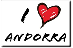 ENJOYMAGNETS Andorra Souvenir IMANES DE Nevera Reino Unido ARAGÓN IMAN Fridge Magnet Corazon I Love (VAR. Informal)