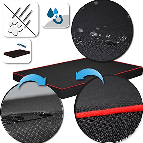 Fortisline-Coussin-pour-Chien-OAHU-Tapis-Matelas-orthopdique-XL-120x80x8-cm-NoirRouge-W41901