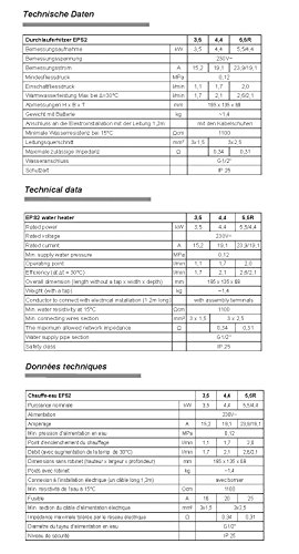 Sofortige elektrische Warmwasserbereiter 5.5 kW mit Mischbatterie enthalten 230V Handwäsche - 7