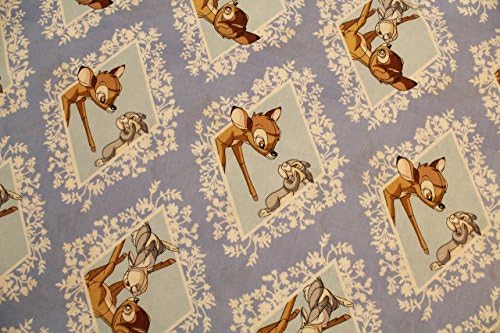 DISNEY BAMBI COTTON PRINT FABRIC - 10 GORGEOUS DESIGNS - 100% COTTON (1 metre, Bambi & Thumper Diamonds - Marina)