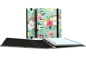 Grafoplás 88111934－Carpeta de anillas troqueladas A5, Diseño Noa, dibujo de flores, con 100 hojas de 90g