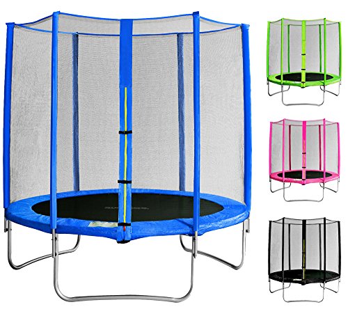 SixBros. SixJump 1,85 M Trampolín de jardín azul - Con red de seguridad - CST185/L1564