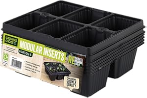 Bosmere Garden Care Modular Inserts, 6 Cells, Pack of 6, N225, Black