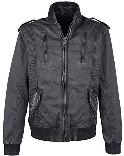 Brandit Herren Jacke Keiko Bikerjacket, Gr. Large, Schwarz (black 2)